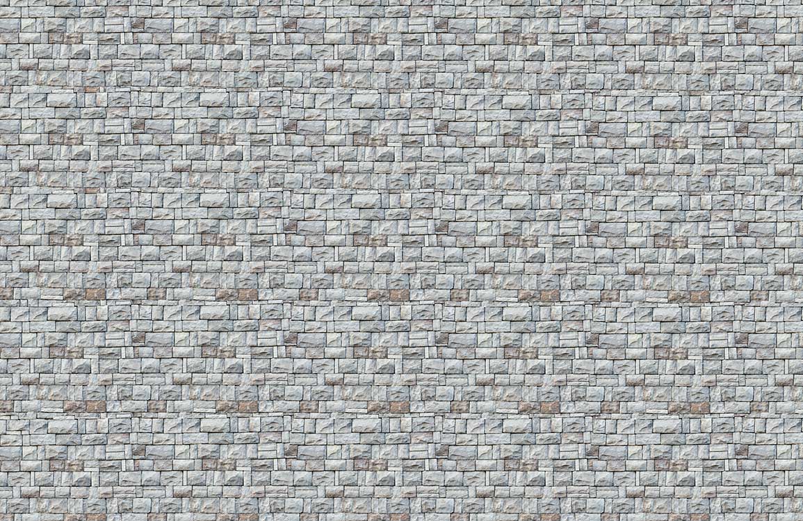 Modern Grey Brick Pattern Mural Wallpaper