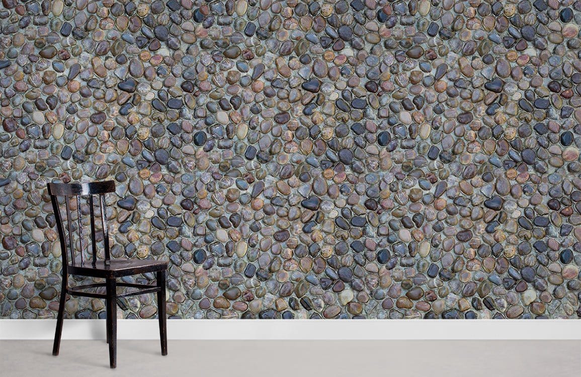 Pebble Stone Textured Mural Wallpaper