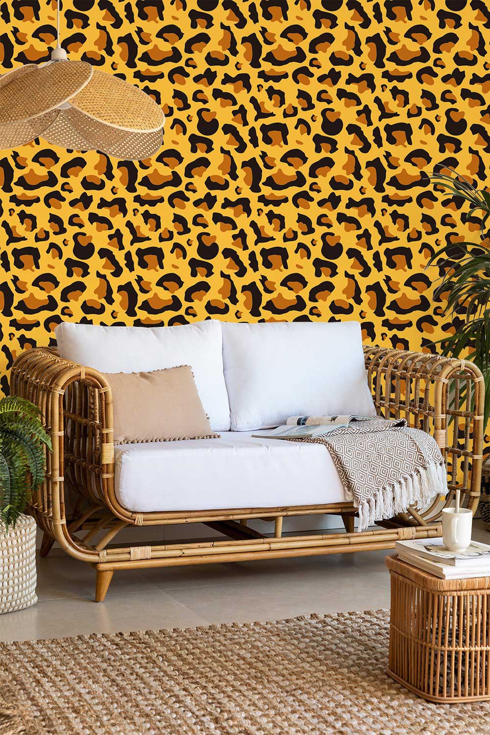 wall murals for the home that have a texture of wild leopard fur on them.