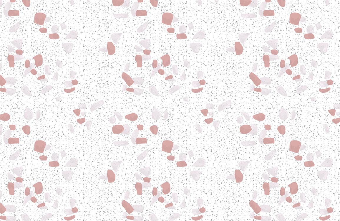 Bedroom Wallpaper Mural Featuring a White Chips and Marble Pattern