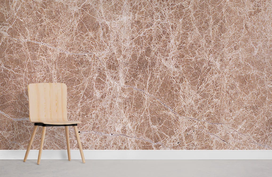 Luxurious Beige Marble Texture Wallpaper Mural