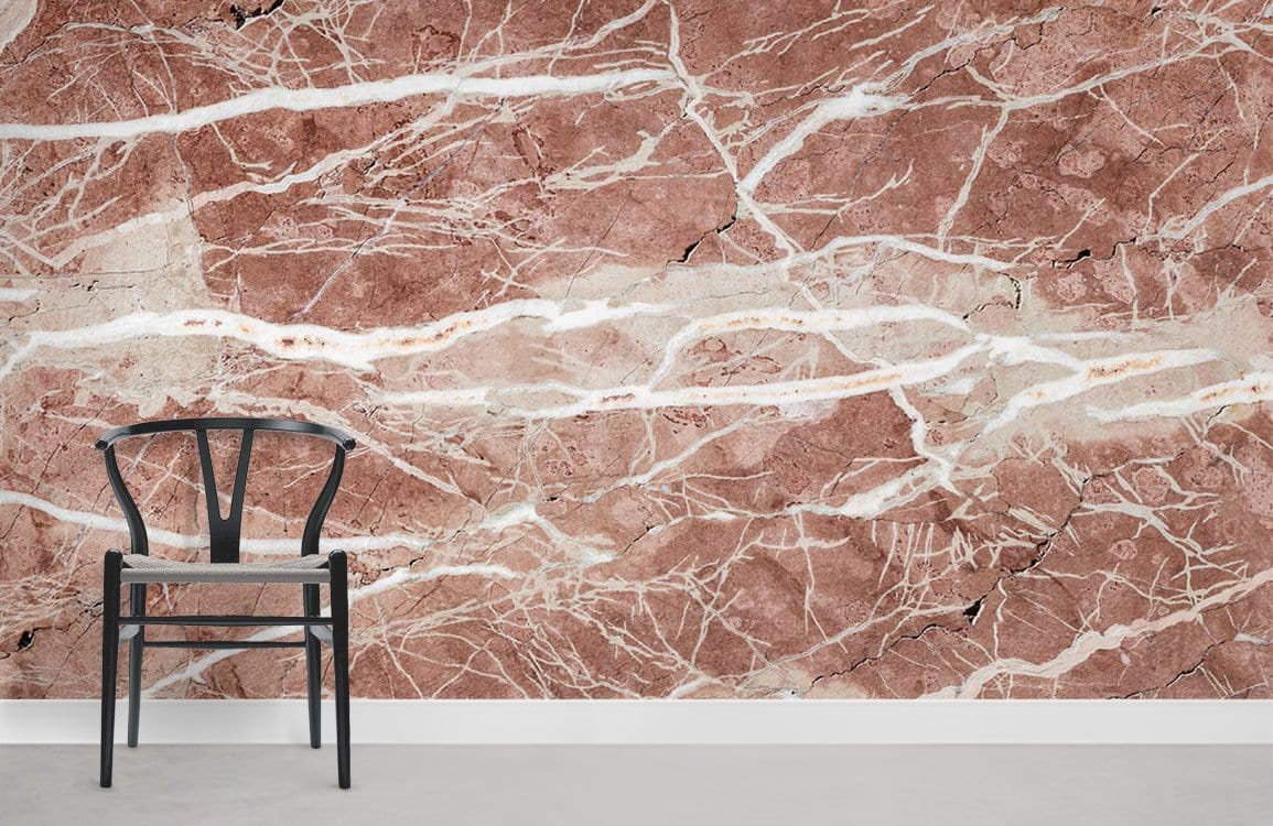 Luxurious Beige Marble Effect Mural Wallpaper