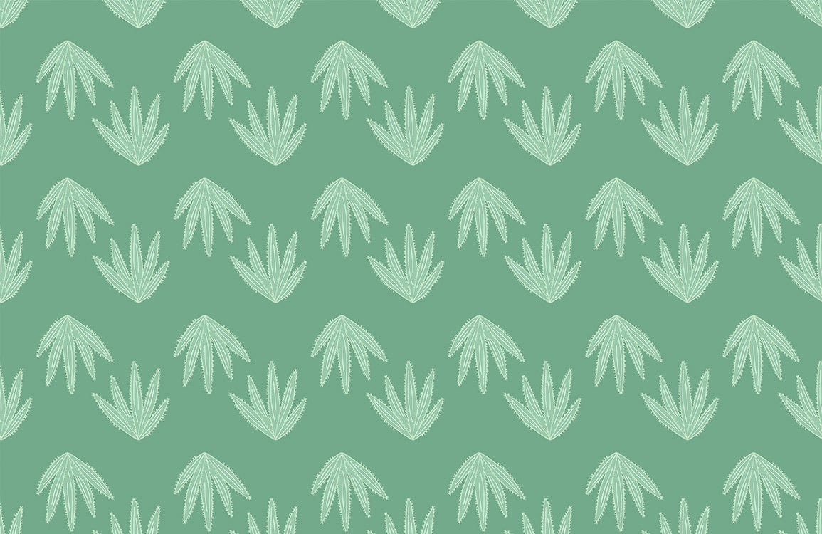 Cannabis Leaf Pattern Custom Wallpaper Art Design