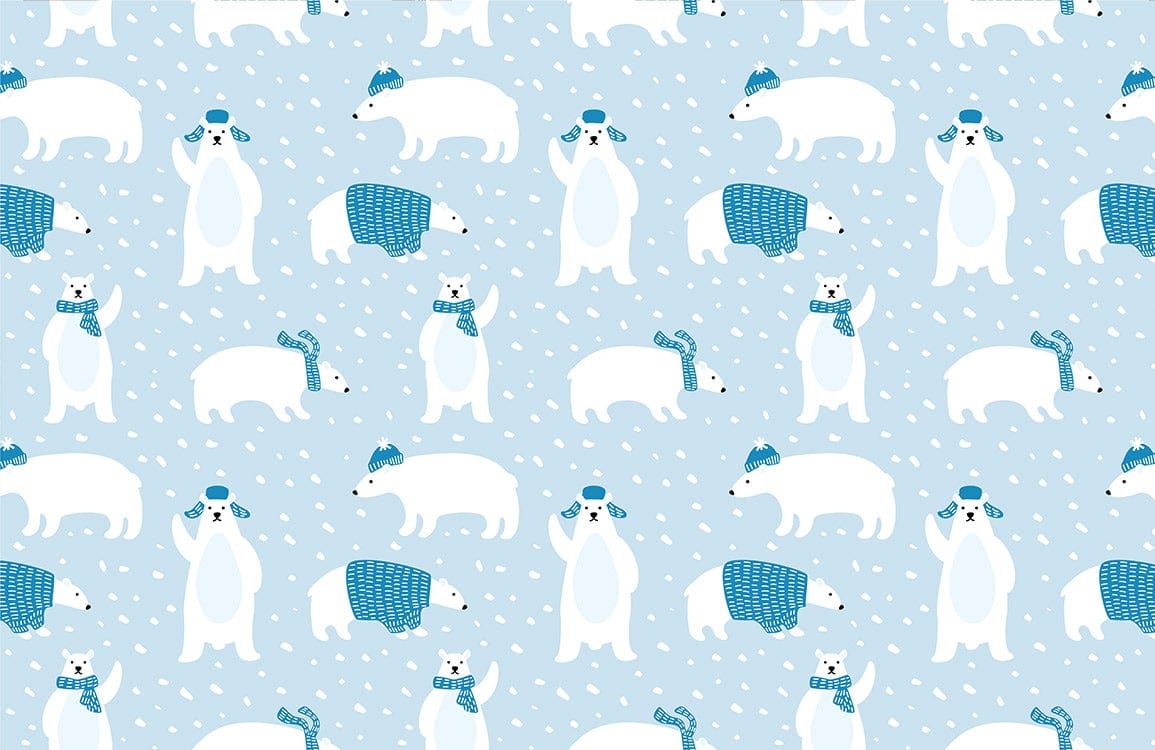 Cute Cartoon Polar Bear Wallpaper Home Decor