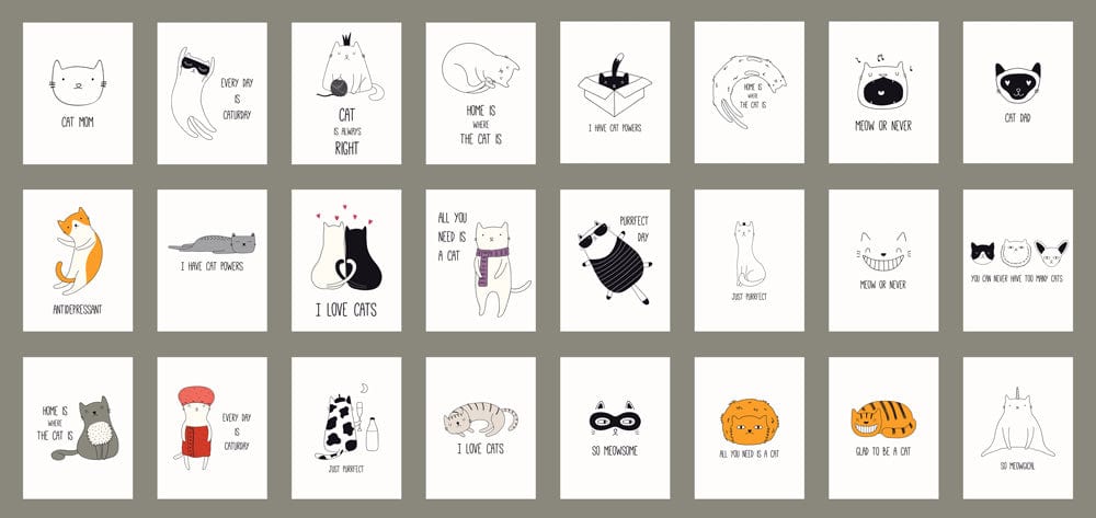 custom Cat Portrait wallpaper mural for room decor
