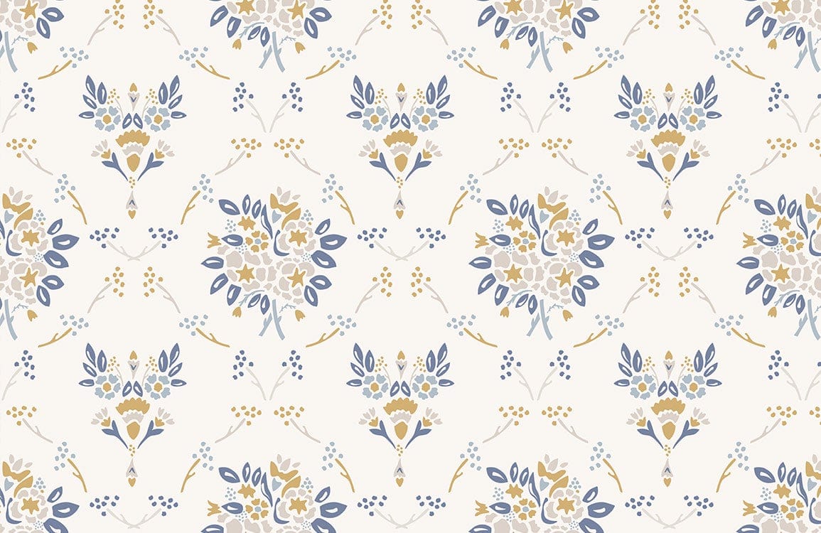 Chic Damask Flower Pattern Wallpaper Art Decor