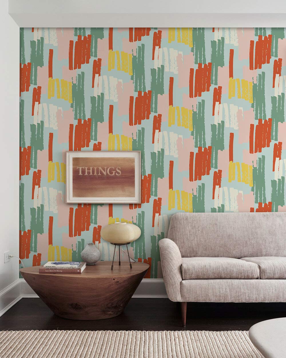 Colorful Brush Strokes Abstract Wallpaper Art Design