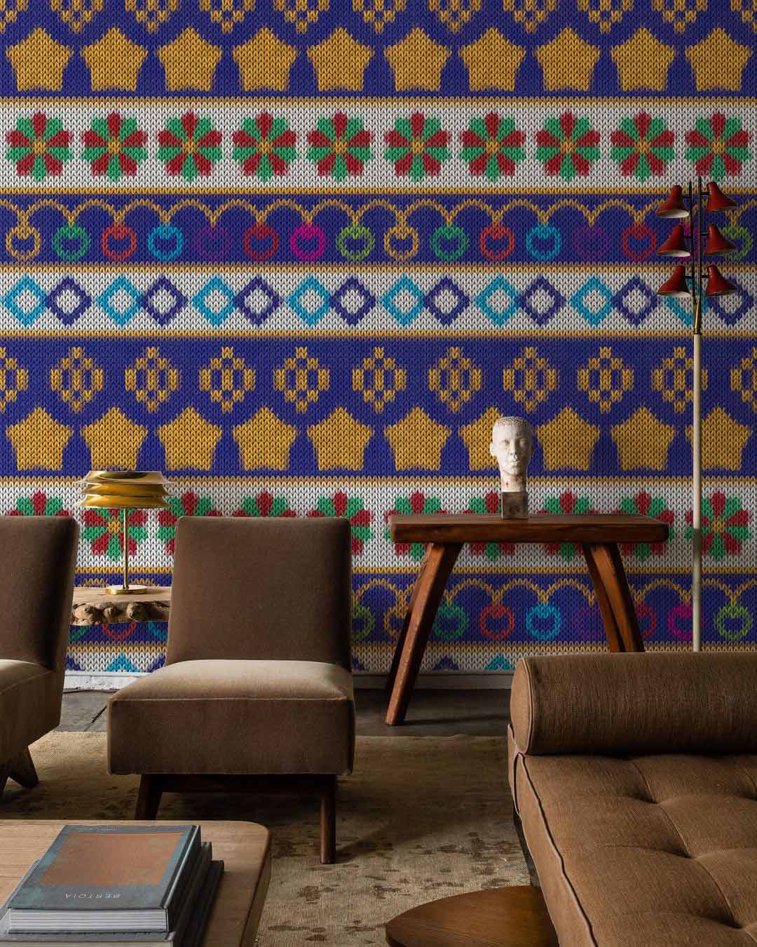 Purple Sweater Texture Wallpaper Home Decor