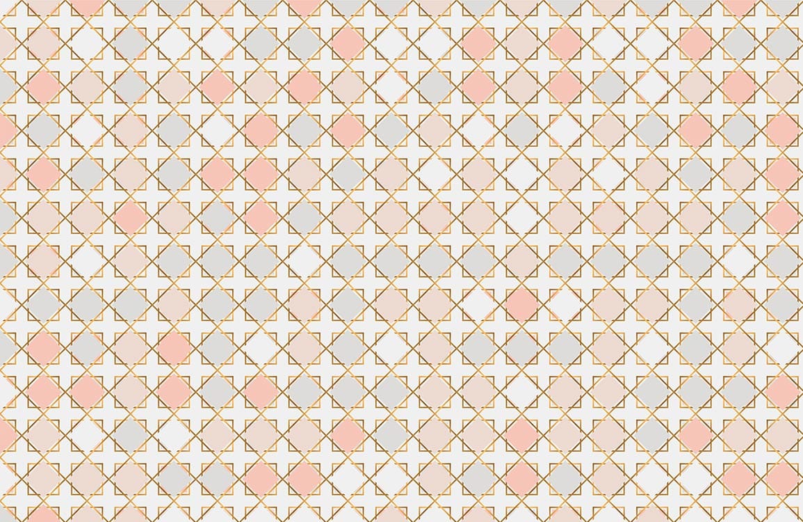 Geometric Pink Gold Modern Mural Wallpaper