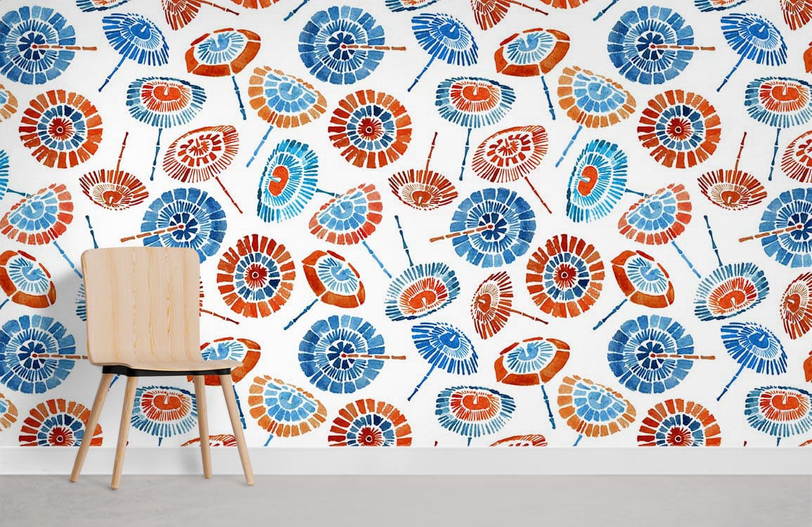 Multi-color Umbrellas wall Murals for Room decor
