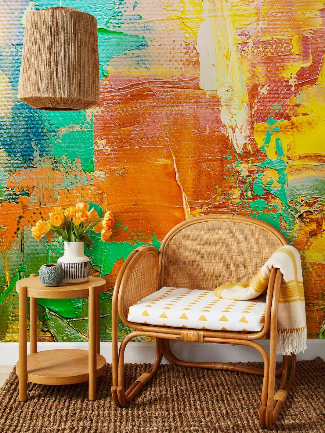 Color Splash Graffiti Art Custom Wallpaper Decor