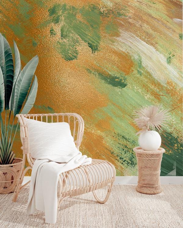 Abstract Brush Stroke Texture Mural Wallpaper in living room