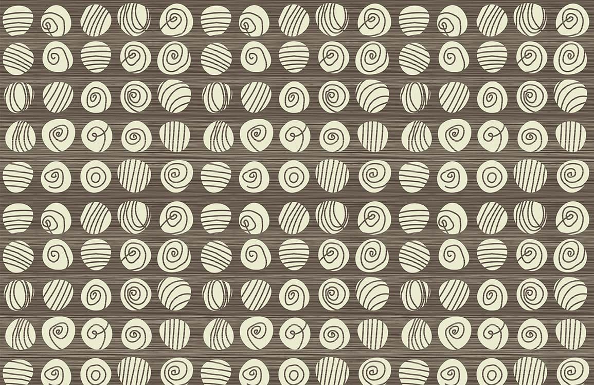 Neutral Abstract Spiral Pattern Mural Wallpaper