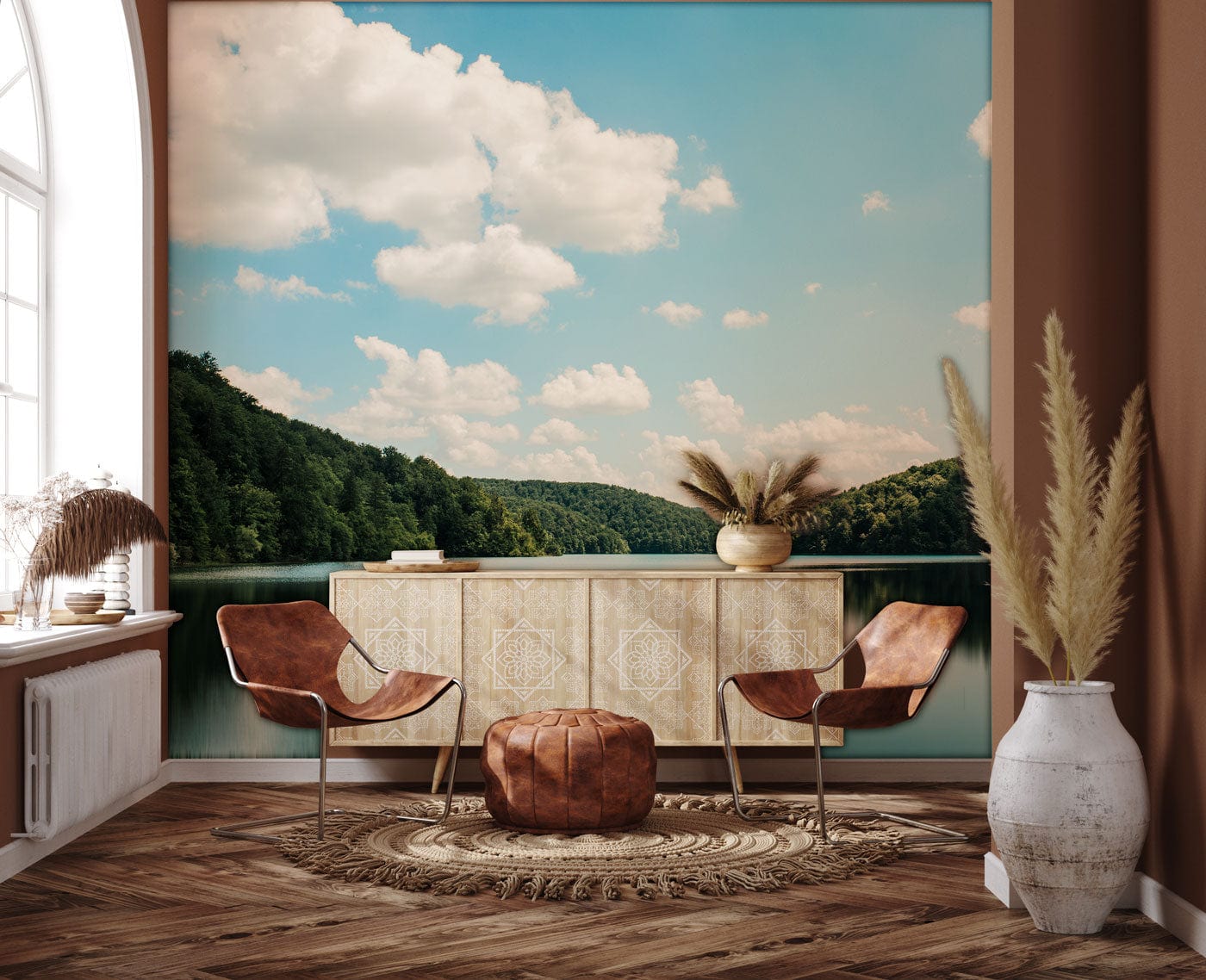 Wallpaper Mural of Sea of Clouds at Peak Landscapes, Suitable for Living Room Decoration