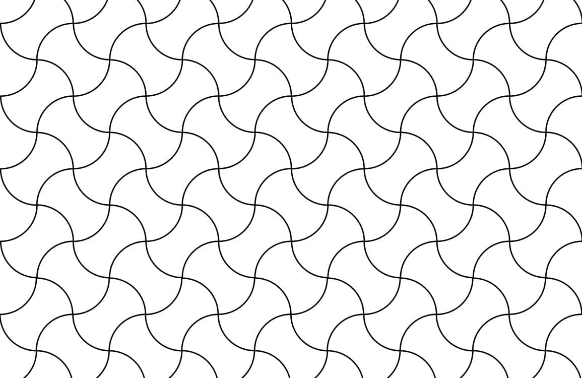 Curly Lines Art Deco Wallpaper Home Interior Design