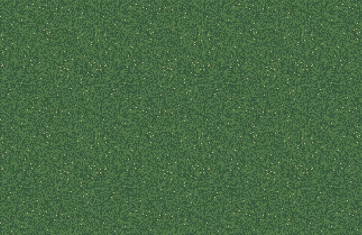 Plain wallpaper with a dark green mosaic pattern.