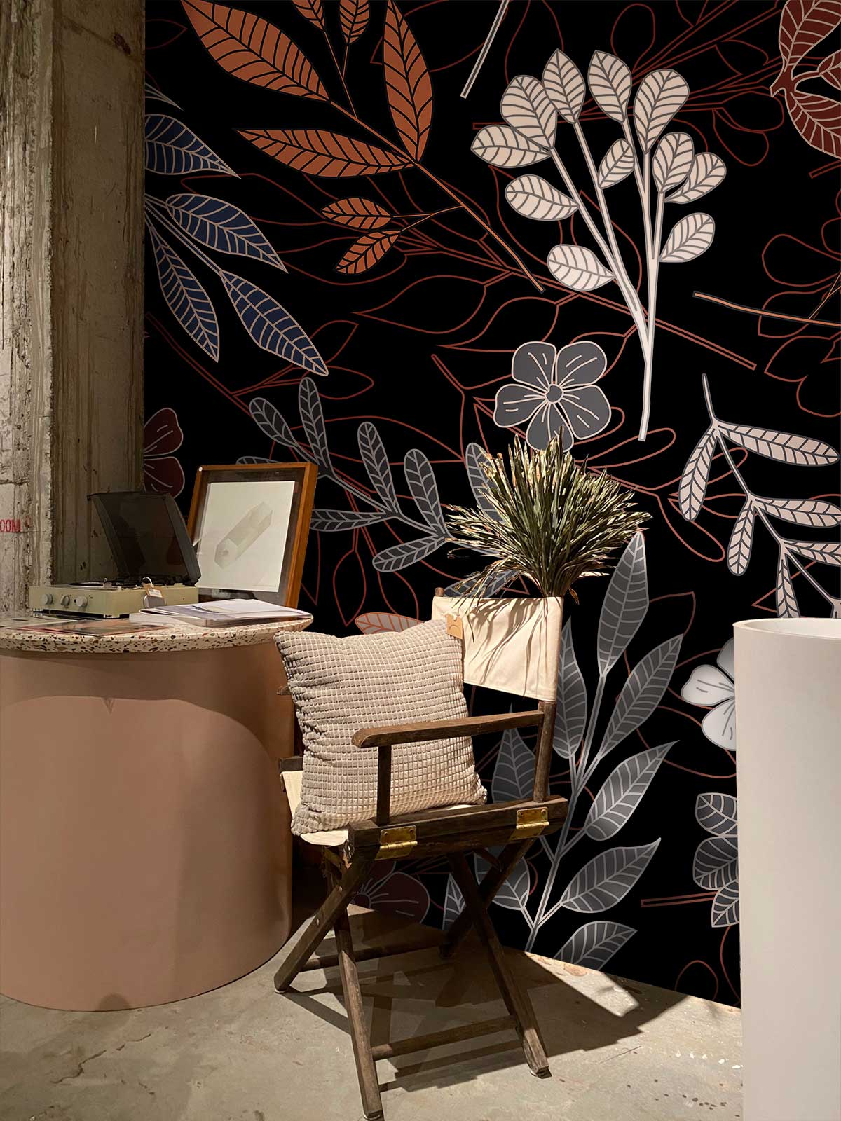 Dark Leaves & Flower Pattern Custom Design