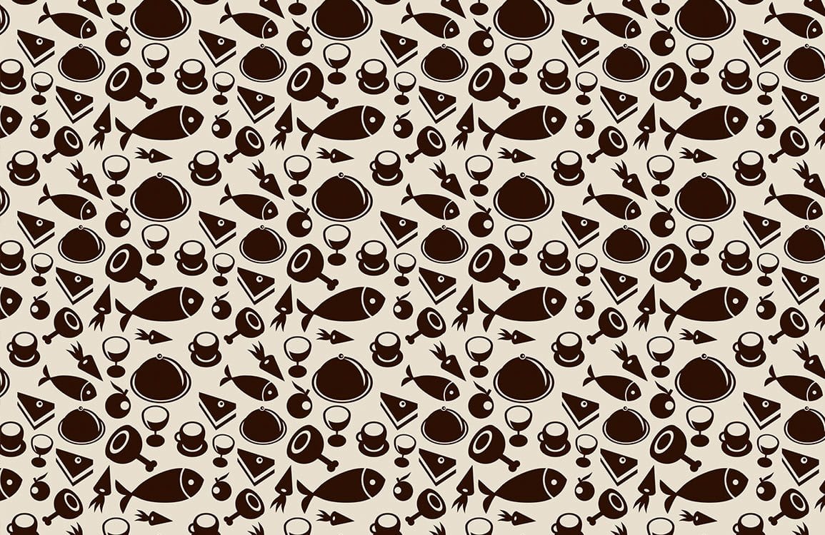 Retro Abstract Geometric Brown Mural Wallpaper