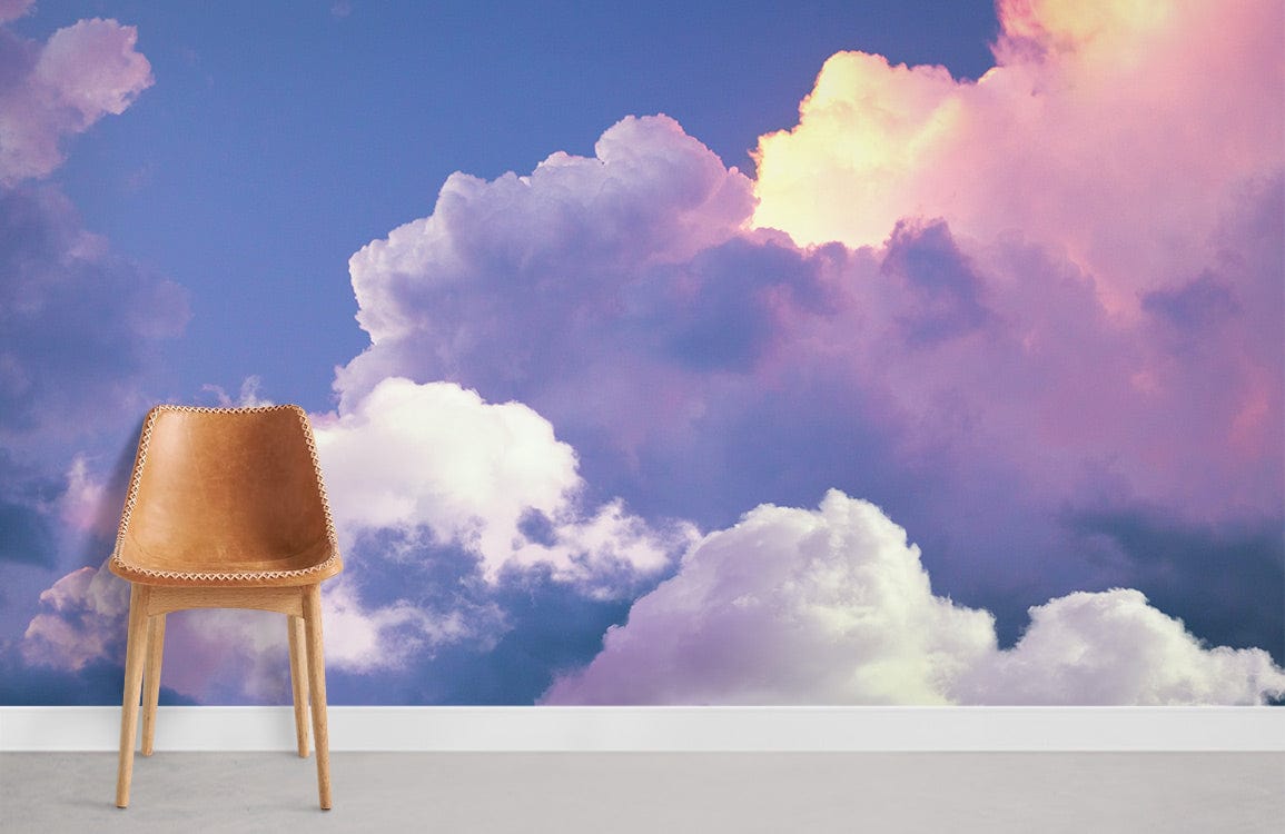 Lucky Clouds Landscape Wallpaper Mural Room
