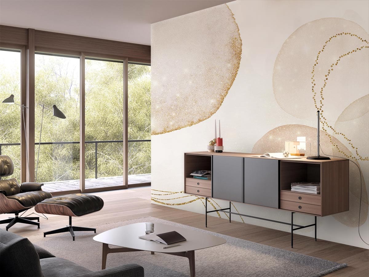 Ombre Brown Wall Mural Art Design