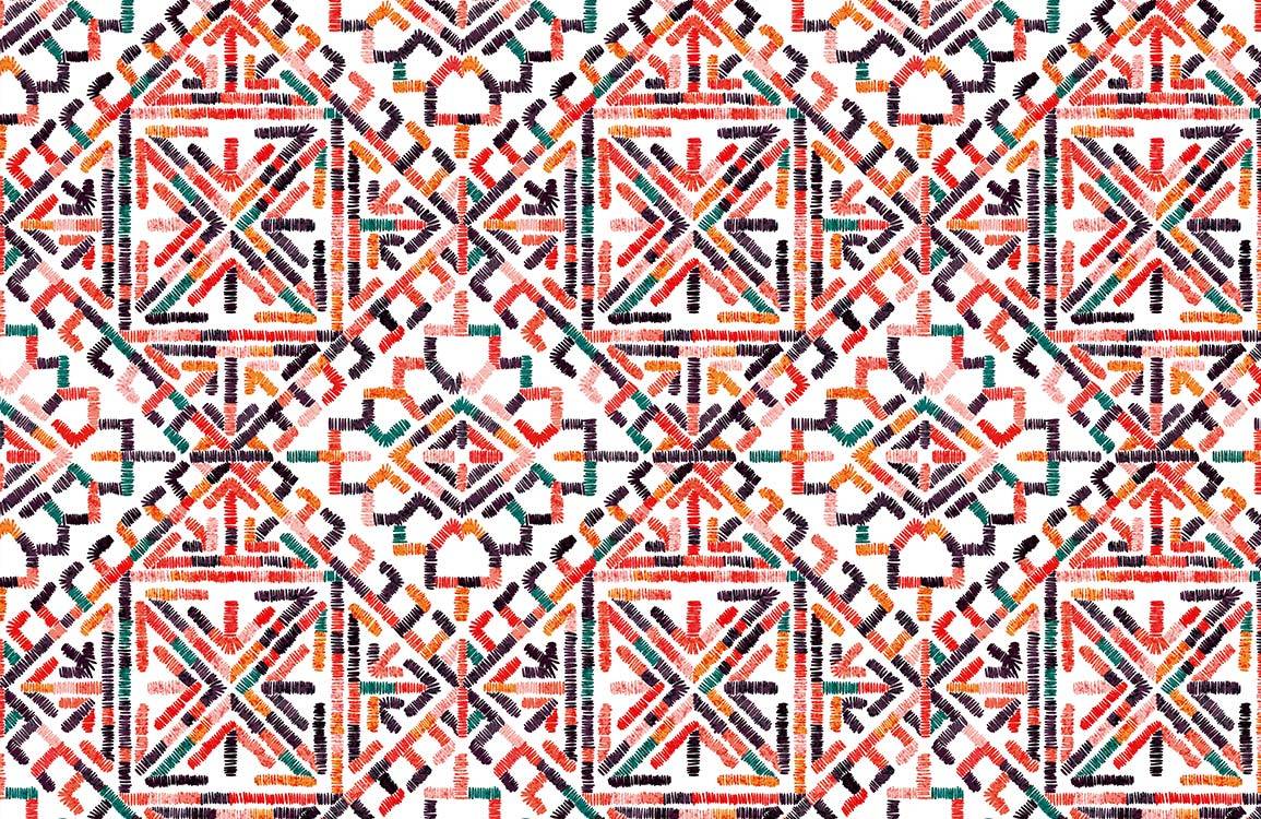 Colorful Geometric Boho Wallpaper Mural