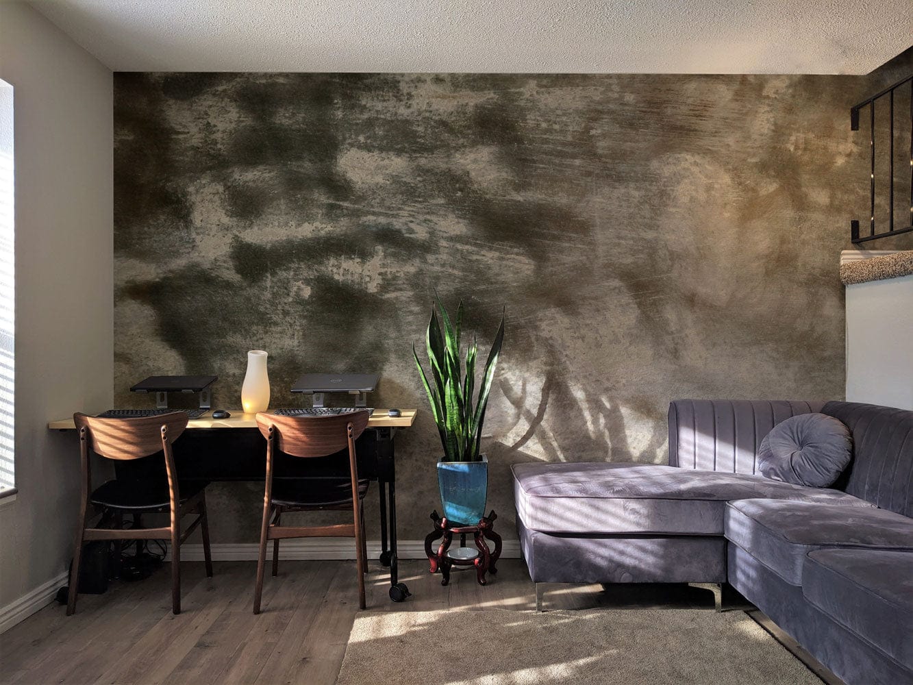 abstract art decor wall mural study room design