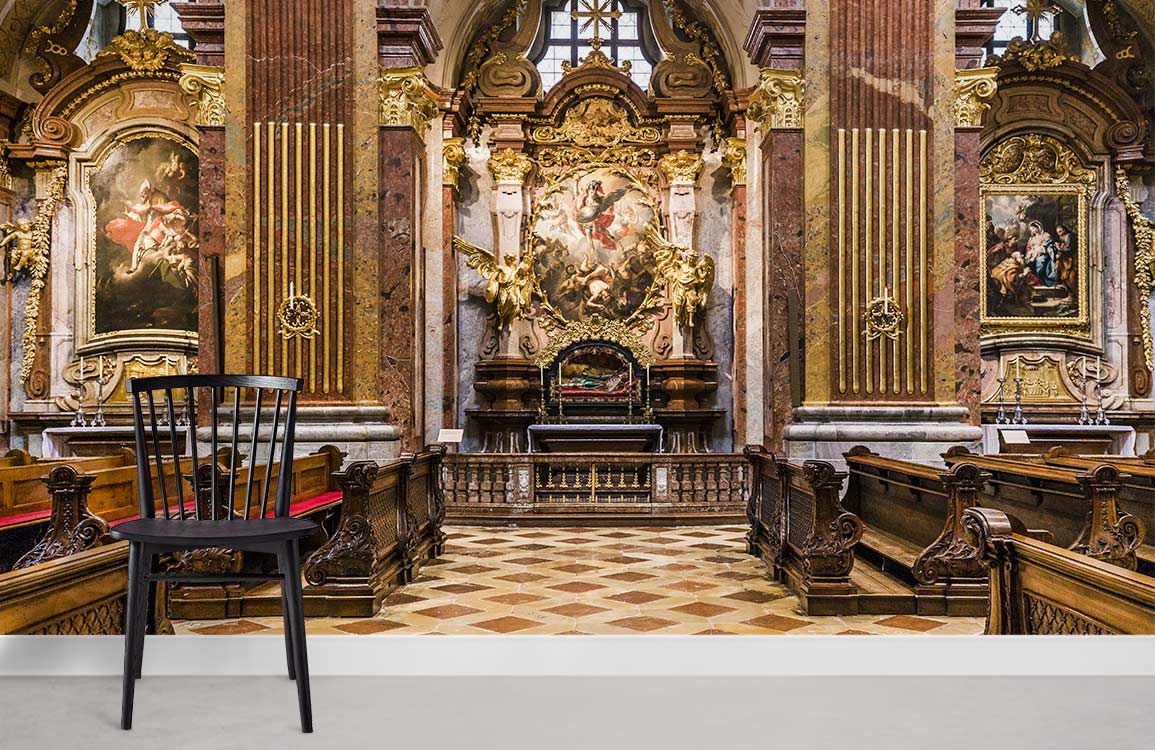 Exquisite Church Wallpaper Mural Room Decoration Idea