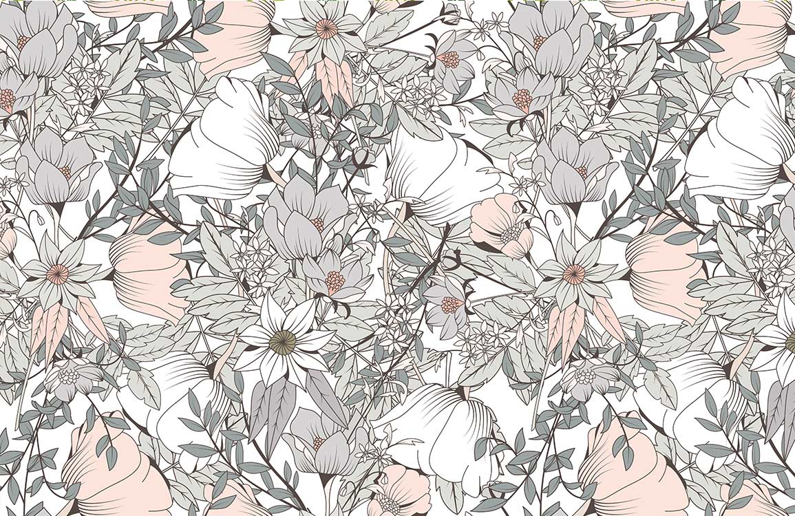 wild flower blossom wallpaper design