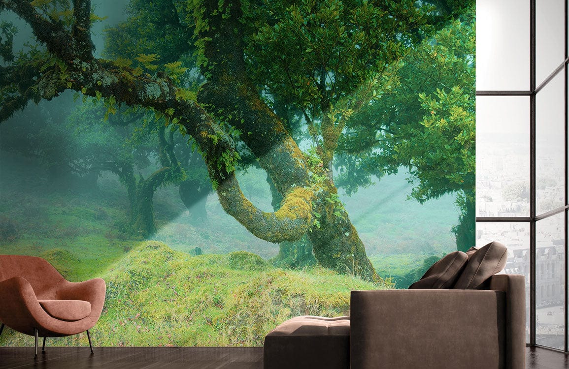 Virity Forest Wallpaper Mural for Living Room Decoration