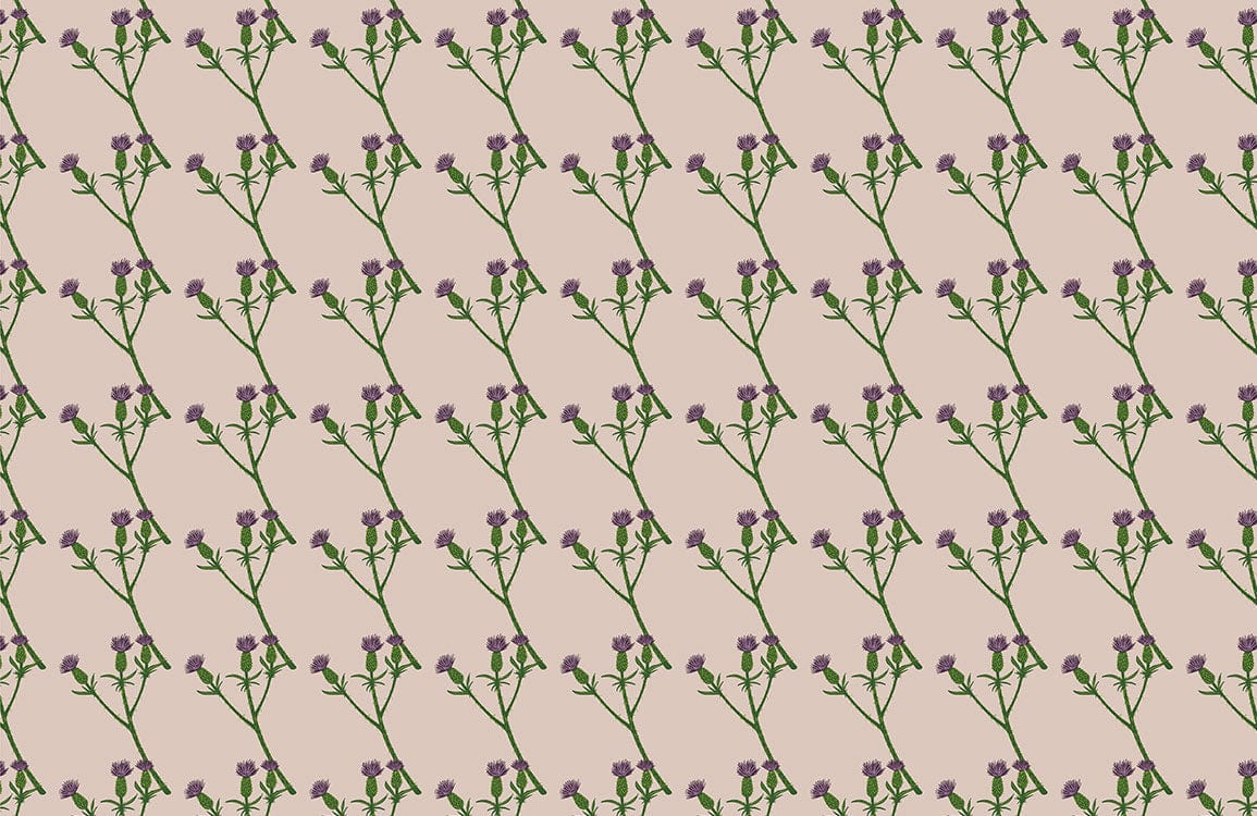 Floral Art Pink Mural Wallpaper Design