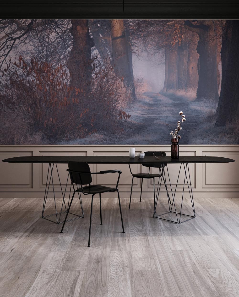landscape of frost lane Diner wallpaper