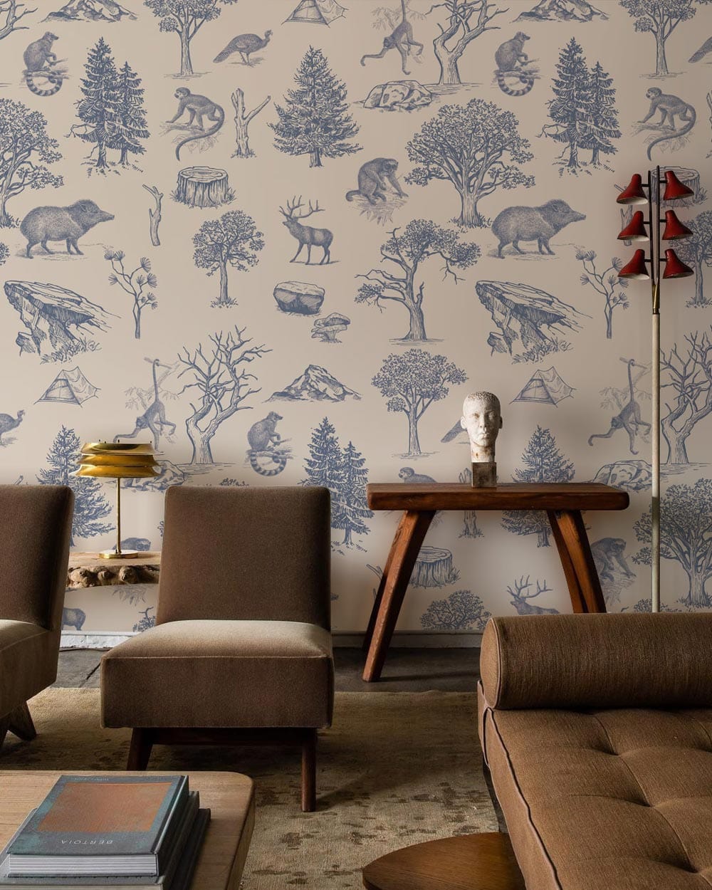 Forest Animals View Wallpaper Decoration Living Room
