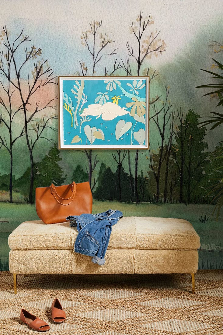 forest grassland wallpaper mural hallway decoration