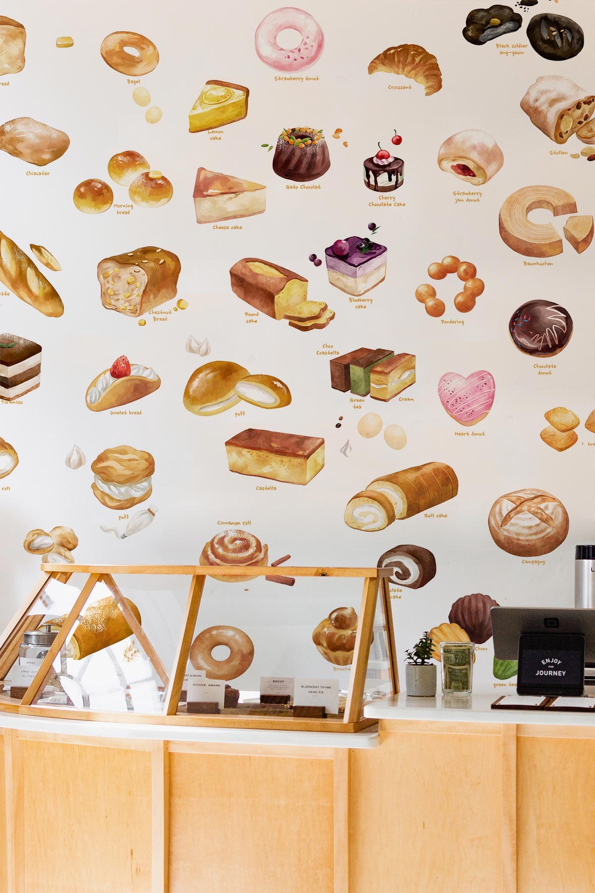 desserts wallpaper mural for cafe bar