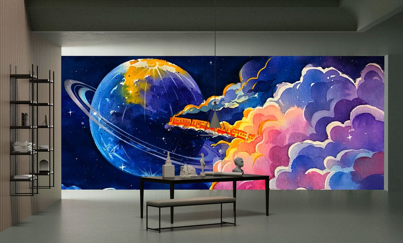 galaxy travel wallpaper mural showroom art decor