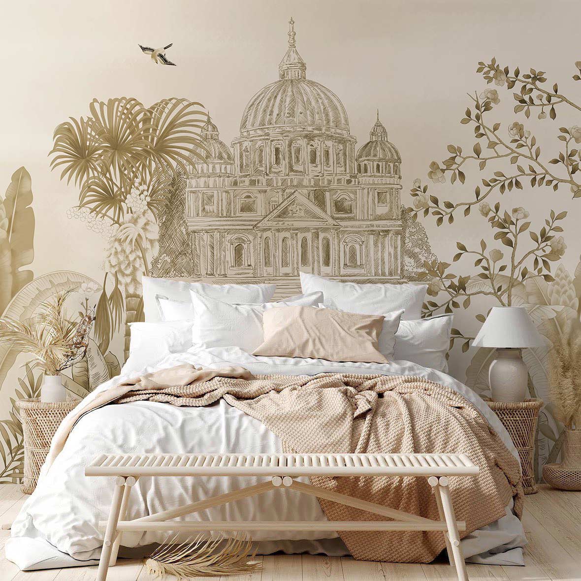 Garden Capital Forest Wallpaper Mural Custom Design