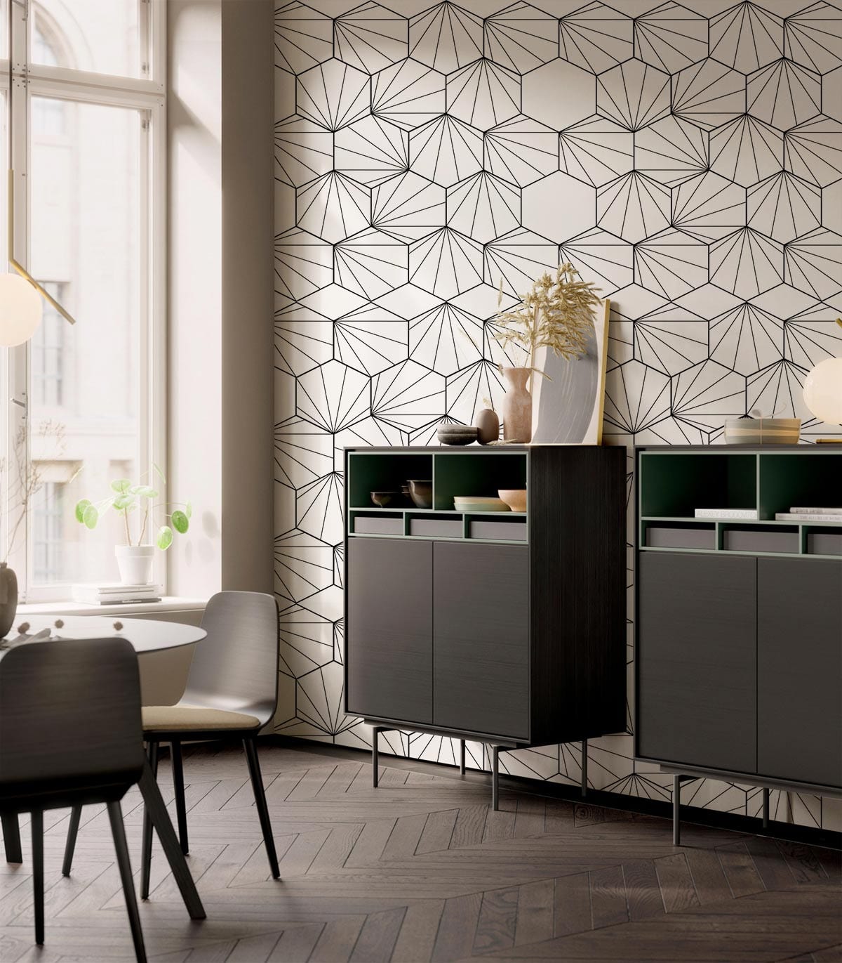 Geometric Pattern Wallpaper Art Design