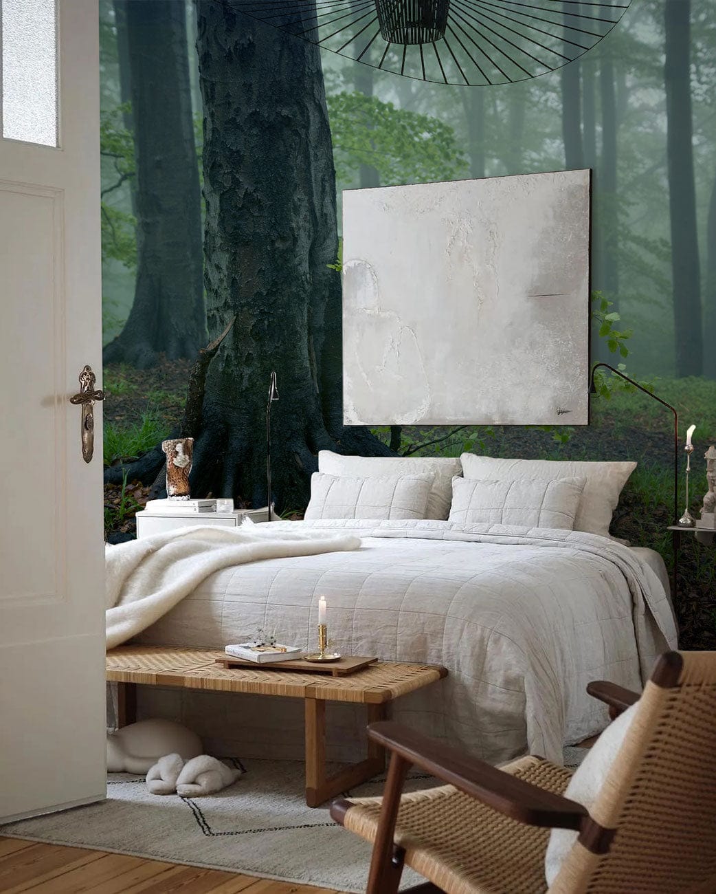 forest landscape wallpaper mural for bedroom decoration