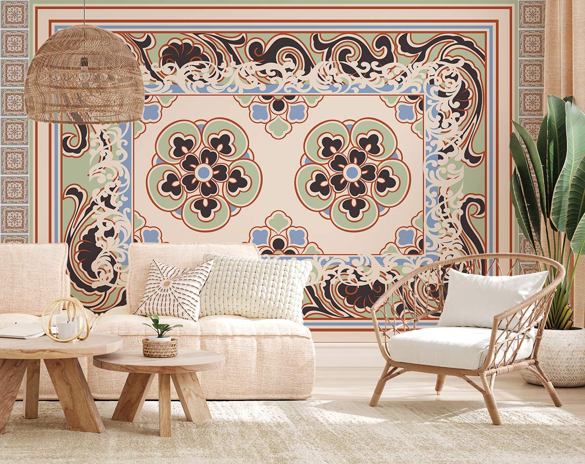 Glitz Palace Customized Vintage Pattern Wallpaper