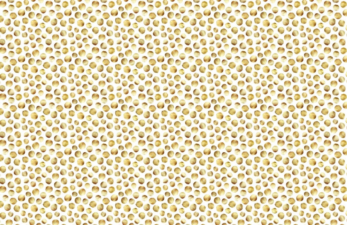 gold polka dot pattern view wall mural