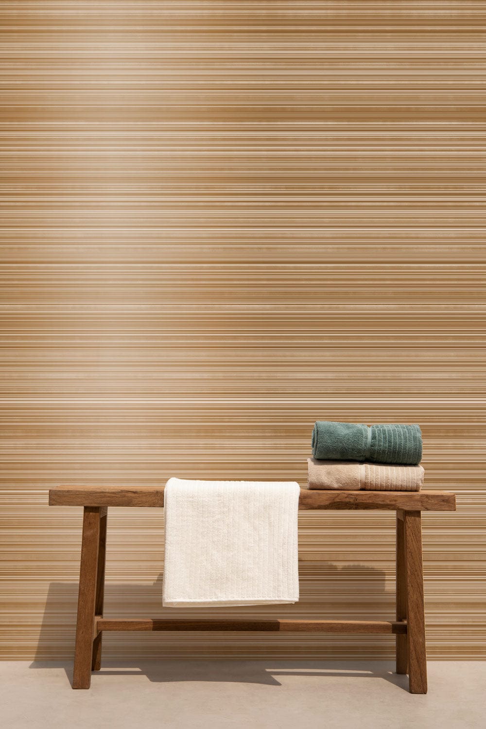 Golden Brushed Metals Wallpaper Mural for Use as Decorating Material in the Hallway