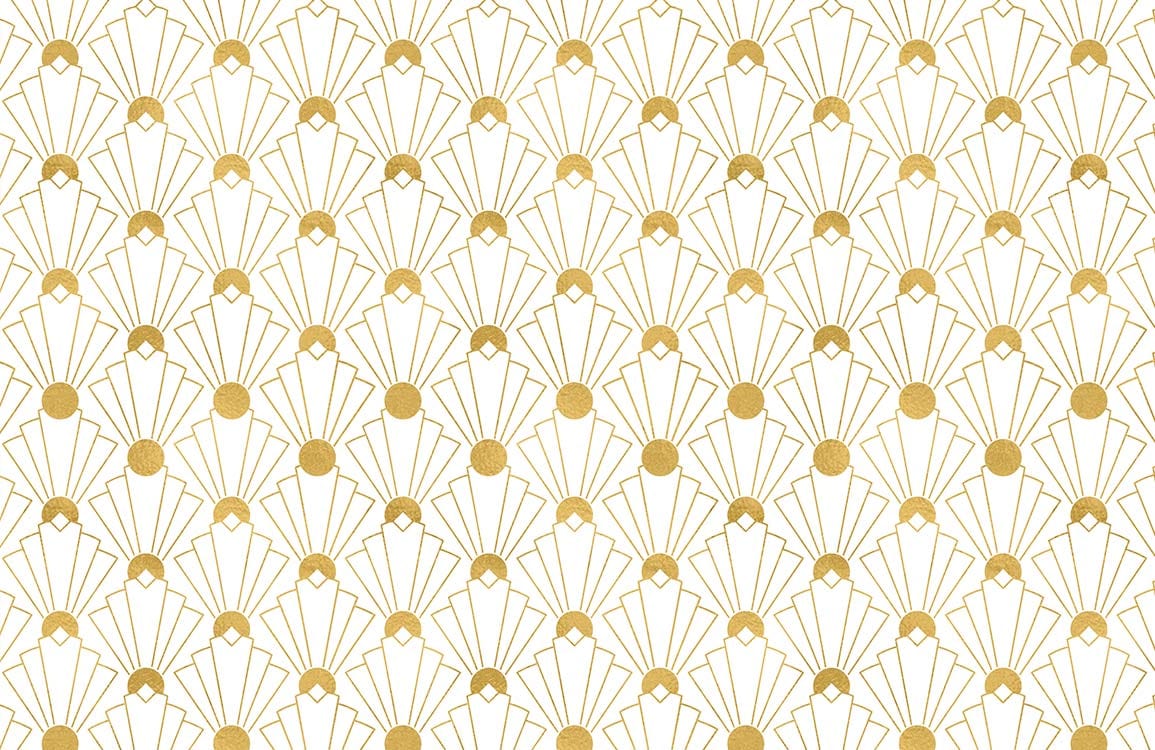 Golden Art Deco Wallpaper Home Interior Design