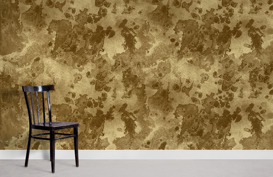 Golden Ink Wall Mural For Room