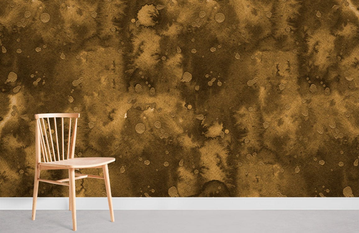 Golden Life Abstract Wall Mural For Room