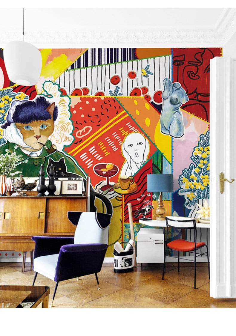Graffiti Art painting wallpaper custom design