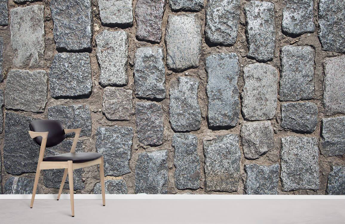 Home Decoration Wallpaper Featuring a Gray Brick Mural