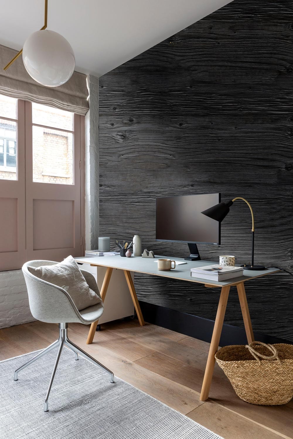 Gray Wood Texture Photo Murals Office