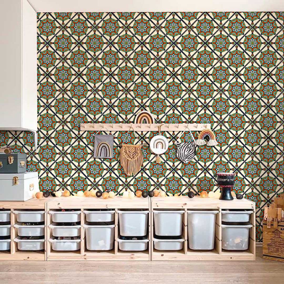 Custom wallpaper with a petal pattern designed specifically for you