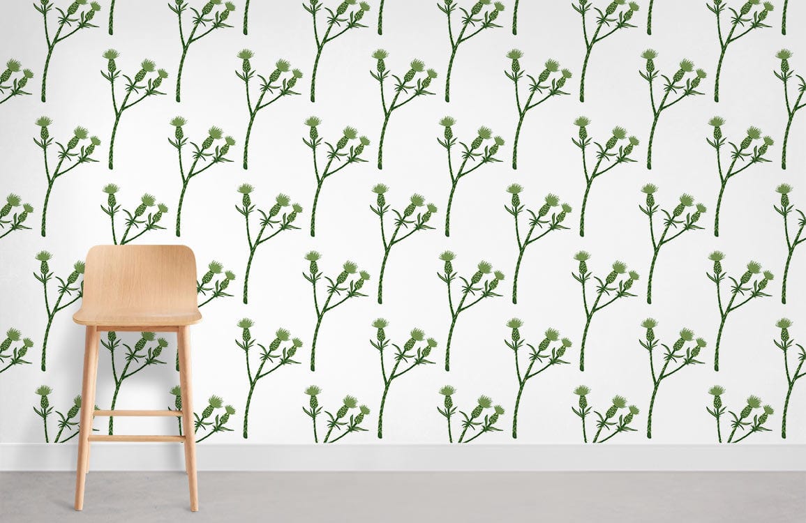 Green Floral Pattern Room Decoration Idea