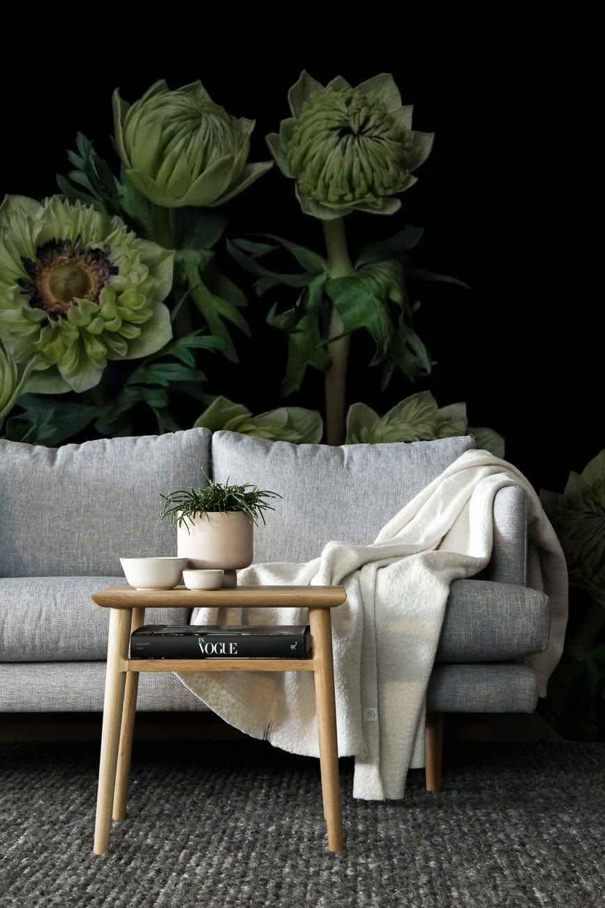 green flower 3d wallpaper mural lounge decoration